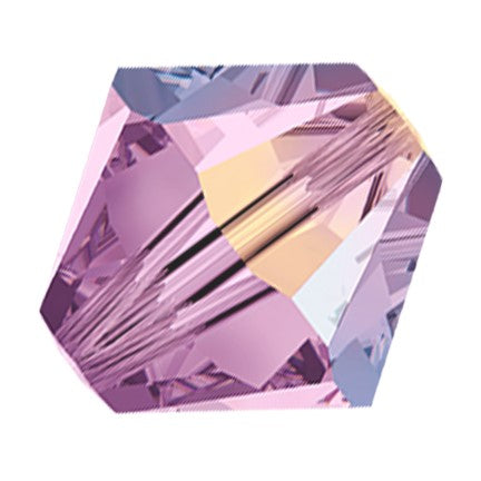 Preciosa 6250 Light Amethyst AB Faceted Bicone (3mm, 4mm, 5mm, 6mm, 8mm)