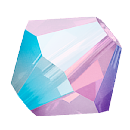 Preciosa 6250 Light Amethyst Opal AB 2X Faceted Bicone (4mm)