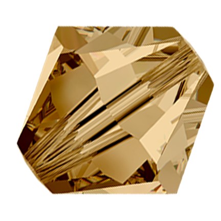 Preciosa 6250 Light Colorado Topaz Faceted Bicone (3mm, 4mm, 5mm, 6mm)