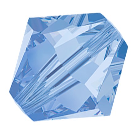 Preciosa 6250 Light Sapphire Faceted Bicone (3mm, 4mm, 5mm, 6mm, 8mm)