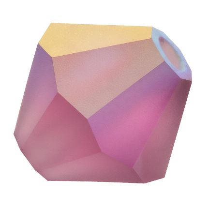 Preciosa 6250 Matte Amethyst AB Faceted Bicone (3mm, 4mm, 5mm, 6mm)