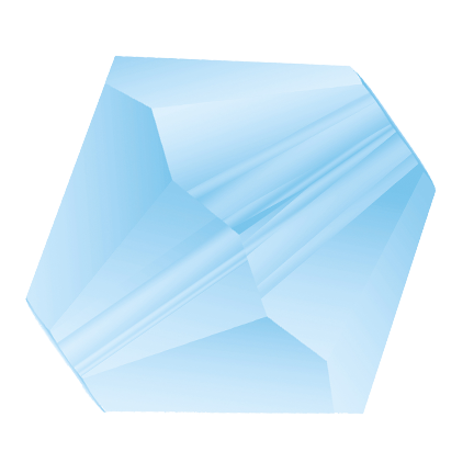 Preciosa 6250 Matte Aqua Faceted Bicone (3mm, 4mm, 5mm, 6mm)