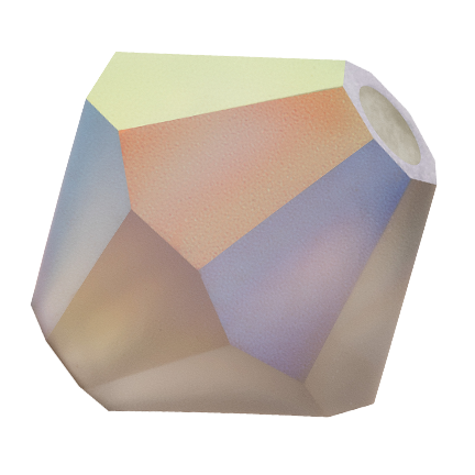 Preciosa 6250 Matte Black Diamond AB Faceted Bicone (3mm, 4mm, 5mm, 6mm)