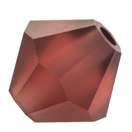 Preciosa 6250 Matte Burgundy Faceted Bicone (4mm, 5mm, 6mm)