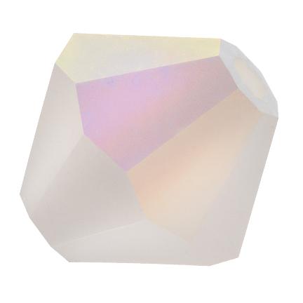 Preciosa 6250 Matte Crystal AB Faceted Bicone (3mm, 4mm, 5mm, 6mm)