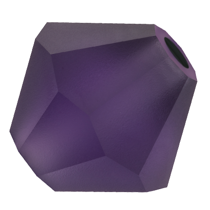 Preciosa 6250 Matte Deep Tanzanite Faceted Bicone (4mm, 5mm, 6mm)