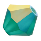 Preciosa 6250 Matte Emerald AB Faceted Bicone (3mm, 4mm, 5mm, 6mm)