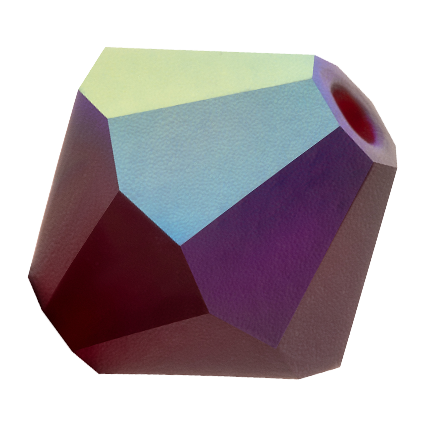 Preciosa 6250 Matte Garnet AB Faceted Bicone (4mm, 5mm, 6mm)