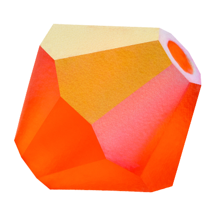 Preciosa 6250 Hyacinth AB Faceted Bicone (5mm, 6mm)