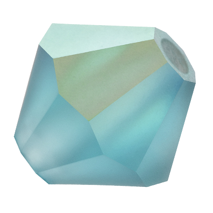 Preciosa 6250 Matte Indicolite AB Faceted Bicone (5mm, 6mm)