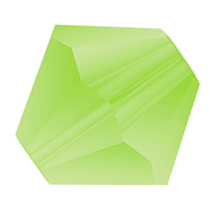 Preciosa 6250 Matte Limecicle Faceted Bicone (3mm, 4mm, 5mm, 6mm)