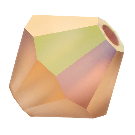 Preciosa 6250 Matte Light Colorado Topaz AB Faceted Bicone (5mm, 6mm)
