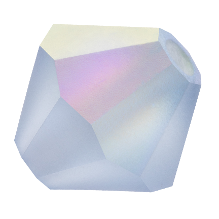 Preciosa 6250 Matte Light Sapphire AB Faceted Bicone (3mm, 4mm, 5mm, 6mm)
