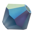 Preciosa 6250 Matte Montana AB Faceted Bicone (3mm, 4mm, 5mm, 6mm)