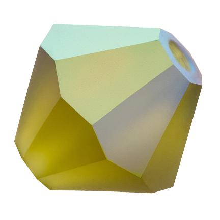 Preciosa 6250 Matte Olivine AB Faceted Bicone (3mm, 4mm, 5mm, 6mm)