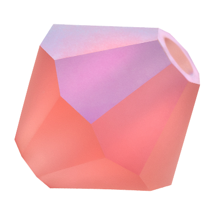 Preciosa 6250 Padparadscha AB Faceted Bicone (4mm, 5mm, 6mm)