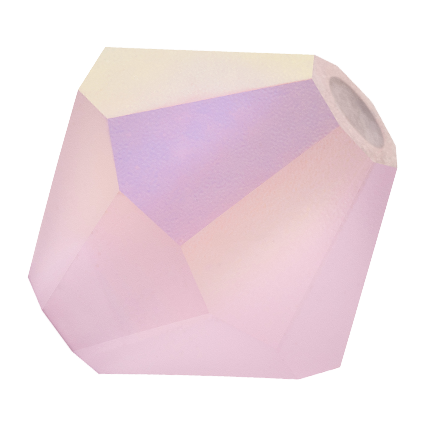 Preciosa 6250 Matte Pink Sapphire AB Faceted Bicone (4mm, 5mm, 6mm)