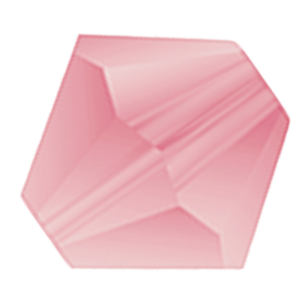 Preciosa 6250 Matte Rose Faceted Bicone (3mm, 4mm, 5mm, 6mm)