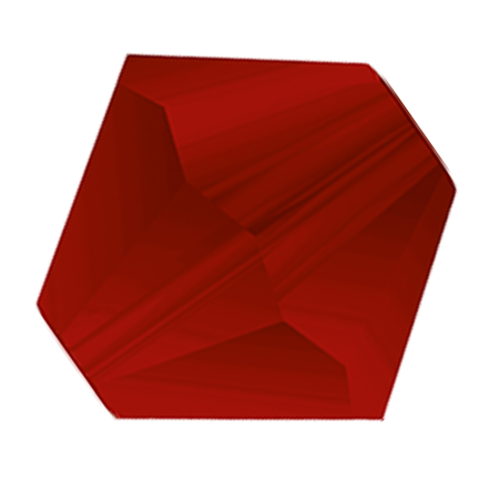 Preciosa 6250 Matte Siam Faceted Bicone (3mm, 4mm, 5mm, 6mm)