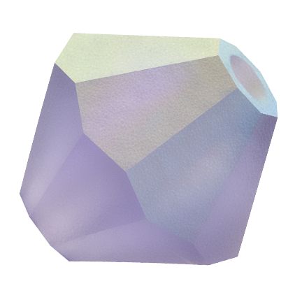 Preciosa 6250 Matte Tanzanite AB Faceted Bicone (3mm, 4mm, 5mm, 6mm)