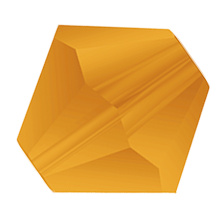 Preciosa 6250 Matte Topaz Faceted Bicone (3mm, 4mm, 5mm, 6mm)