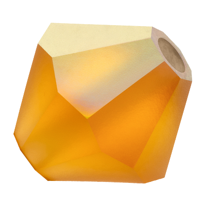 Preciosa 6250 Matte Topaz AB Faceted Bicone (3mm, 4mm, 5mm, 6mm)