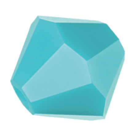 Preciosa 6250 Matte Turquoise Faceted Bicone (4mm, 5mm, 6mm)