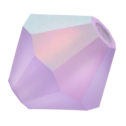 Preciosa 6250 Matte Violet AB Faceted Bicone (3mm, 4mm, 5mm, 6mm)