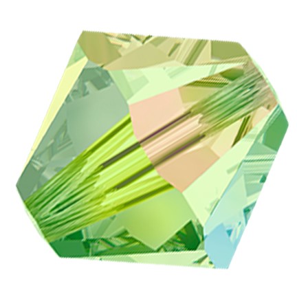 Preciosa 6250 Peridot AB 2X Faceted Bicone (4mm, 6mm)