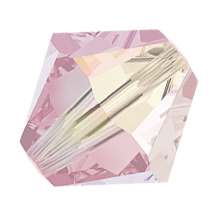 Preciosa 6250 Pink Sapphire AB 2X Faceted Bicone (4mm, 6mm)