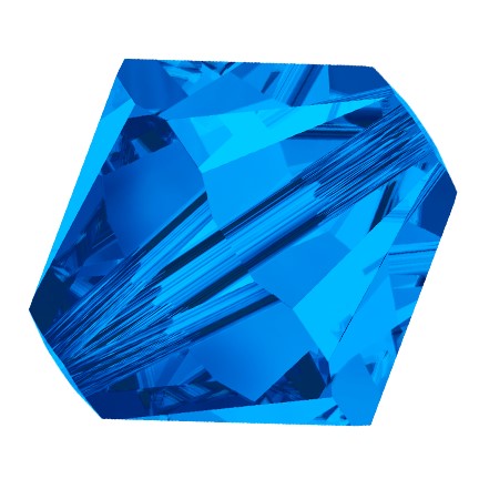 Preciosa 6250 Sapphire Faceted Bicone (3mm, 4mm, 5mm, 6mm, 8mm)