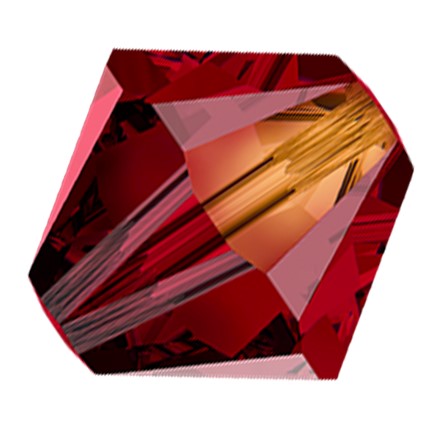 Preciosa 6250 Siam AB Faceted Bicone (3mm, 4mm, 5mm, 6mm, 8mm)