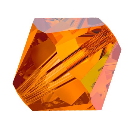 Preciosa 6250 Sun AB Faceted Bicone (3mm, 4mm, 5mm, 6mm)