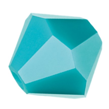 Preciosa 6250 Turquoise Faceted Bicone (4mm, 5mm, 6mm)
