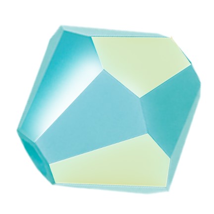 Preciosa 6250 Turquoise AB 2X Faceted Bicone (4mm, 6mm)