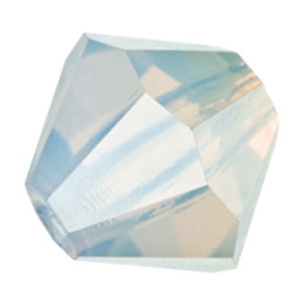 Preciosa 6250 White Opal Faceted Bicone (4mm, 5mm, 6mm)