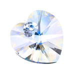 Preciosa 6322 Crystal AB Maxima Heart Pendant (10mm, 14mm, 18mm)