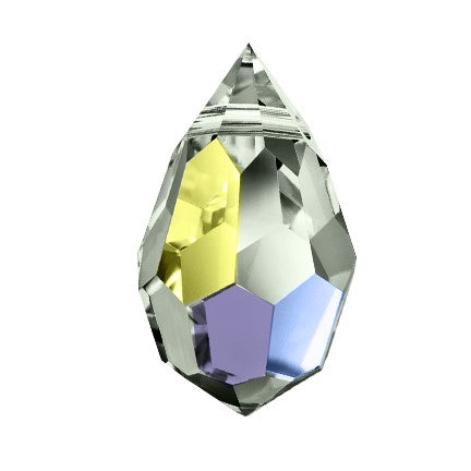 Preciosa 6355 Black Diamond AB Drop Pendant (10mm)