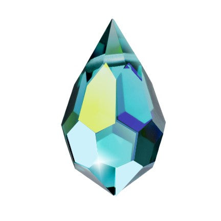 Preciosa 6355 Blue Zircon AB Drop Pendant (10mm)