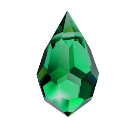 Preciosa 6355 Emerald Drop Pendant (10mm, 15mm)