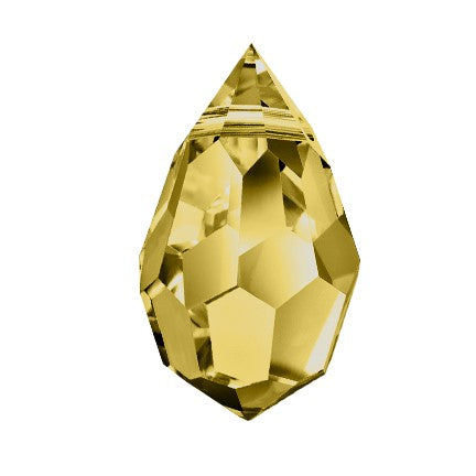 Preciosa 6355 Gold Beryl Drop Pendant (10mm)
