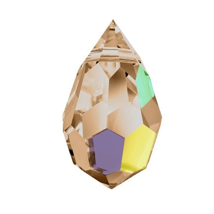 Preciosa 6355 Light Colorado Topaz AB Drop Pendant (10mm, 15mm)