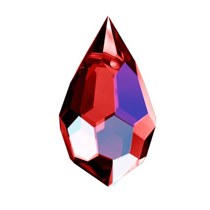 Preciosa 6355 Siam AB Drop Pendant (15mm)