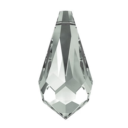 Preciosa 6360 Black Diamond Drop Pendant (18mm)