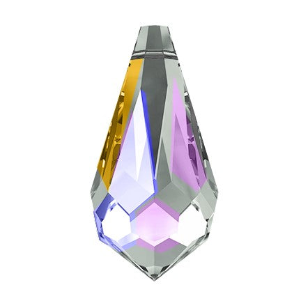 Preciosa 6360 Black Diamond AB Drop Pendant (18mm)