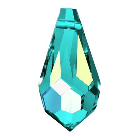 Preciosa 6360 Blue Zircon AB Drop Pendant (18mm)