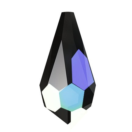 Preciosa 6360 Jet AB Drop Pendant (18mm)