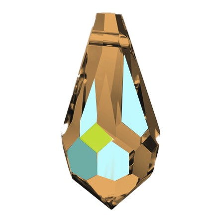 Preciosa 6360 Smoked Topaz AB Drop Pendant (18mm)
