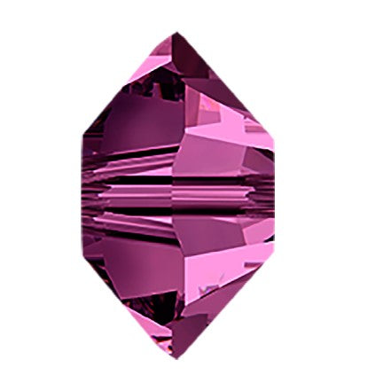 Preciosa 6400 Amethyst Flat Bicone Spacer Bead (3mm x 5mm)