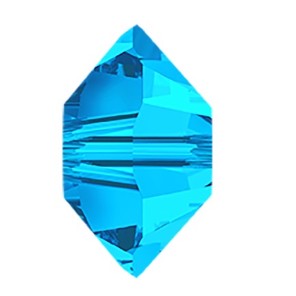 Preciosa 6400 Aqua Flat Bicone Spacer Bead (3mm x 5mm)